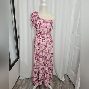 Anthropologie the Steele Mahana one shoulder maxi dress